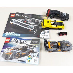 Lego McLaren #75892 Fast & Furious Dodge #42111 -(3 Car Lot) Complete? see Pics